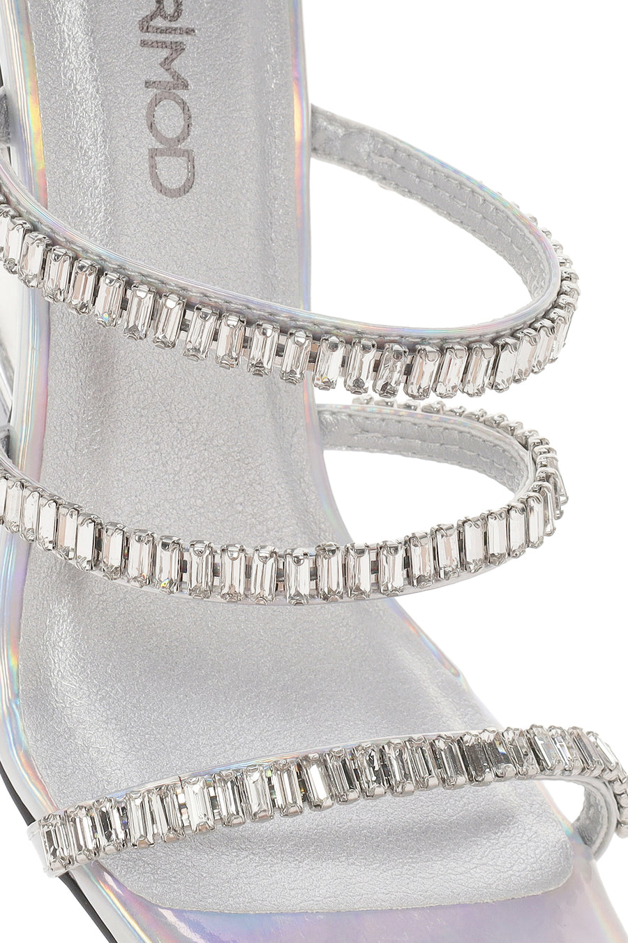 Kadın Gümüş Taşlı Dolgu Topuklu Terlik