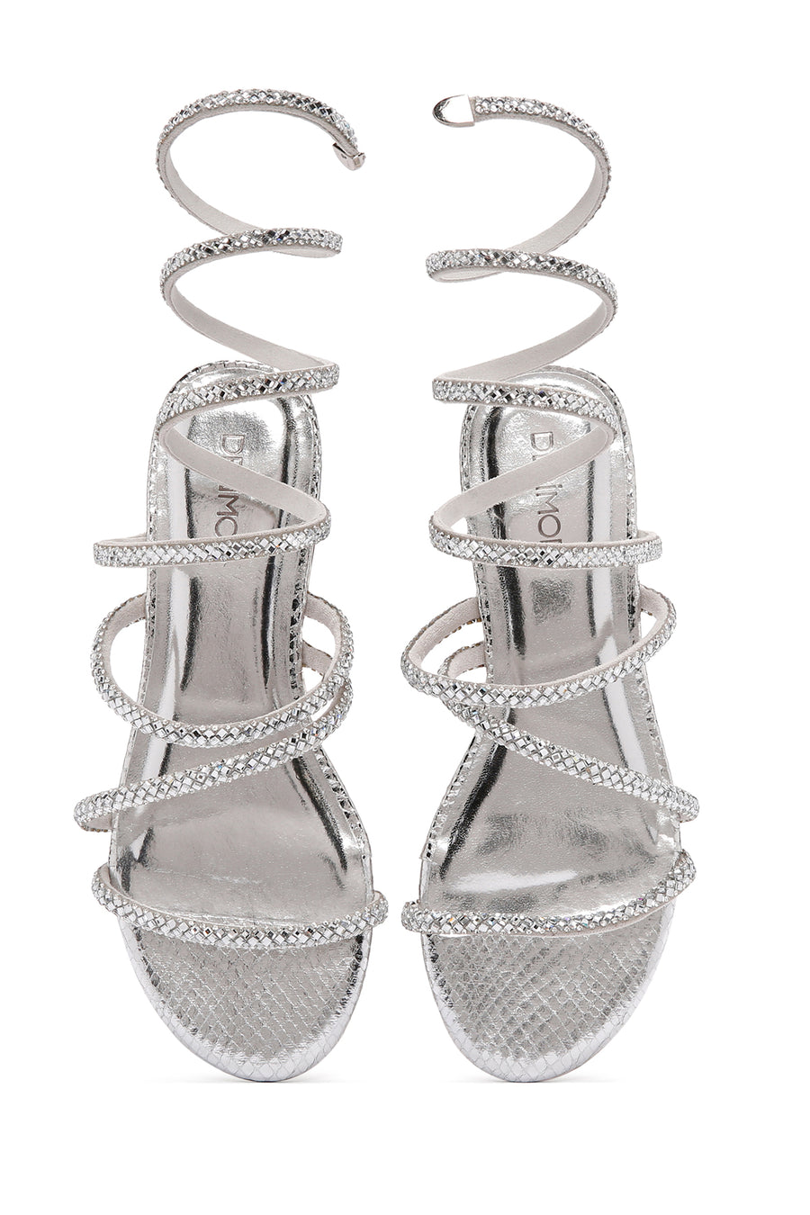 Women's Silver Ankle Strap Stone Sandals
