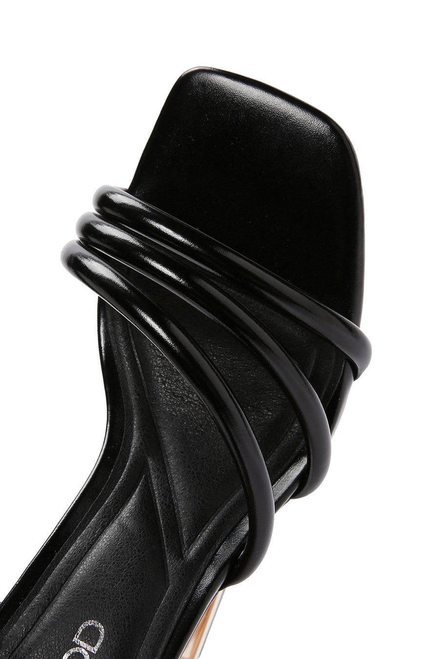 Women's Black Ankle Strap Heeled Sandals