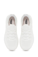 Derimod Zero Kadın Beyaz Bağcıklı Kalın Tabanlı Kumaş Sneaker | Derimod