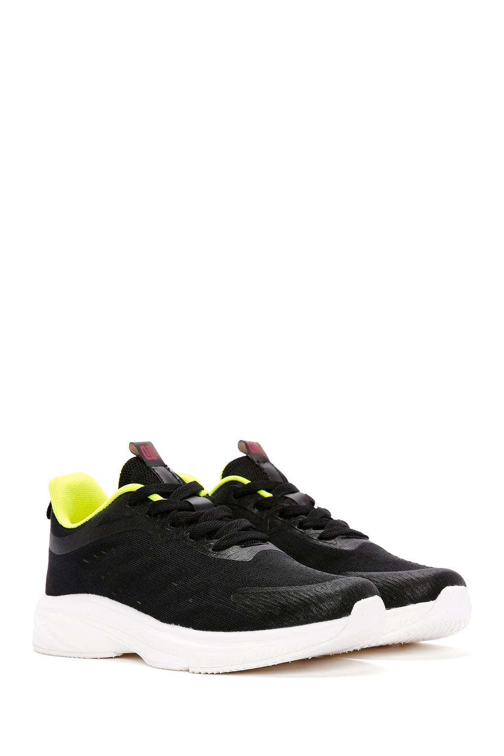 Derimod Zero Kadın Siyah Bağcıklı Kalın Tabanlı Spor Sneaker
