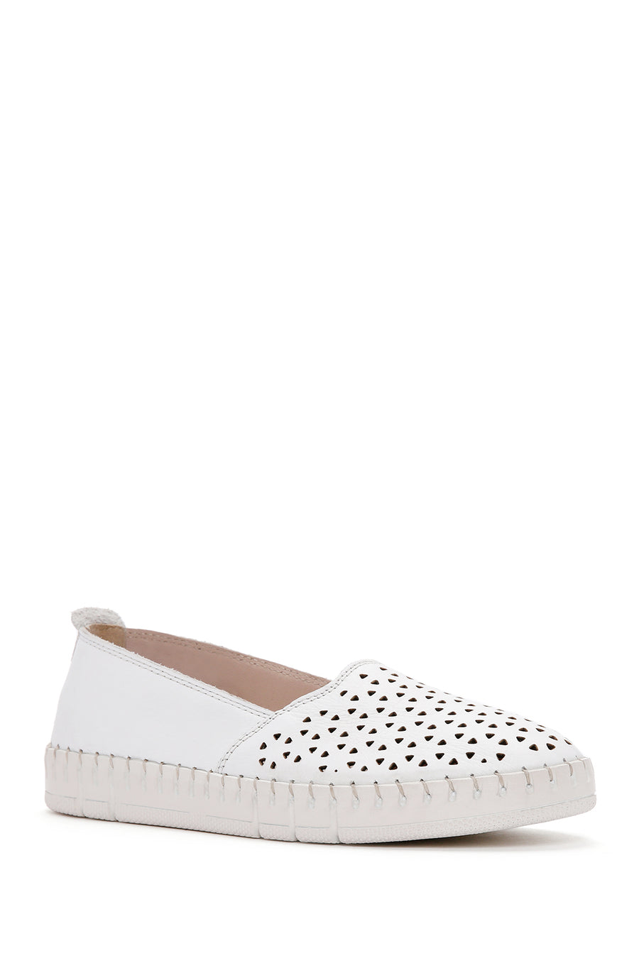 Kadın Beyaz Deri Comfort Loafer