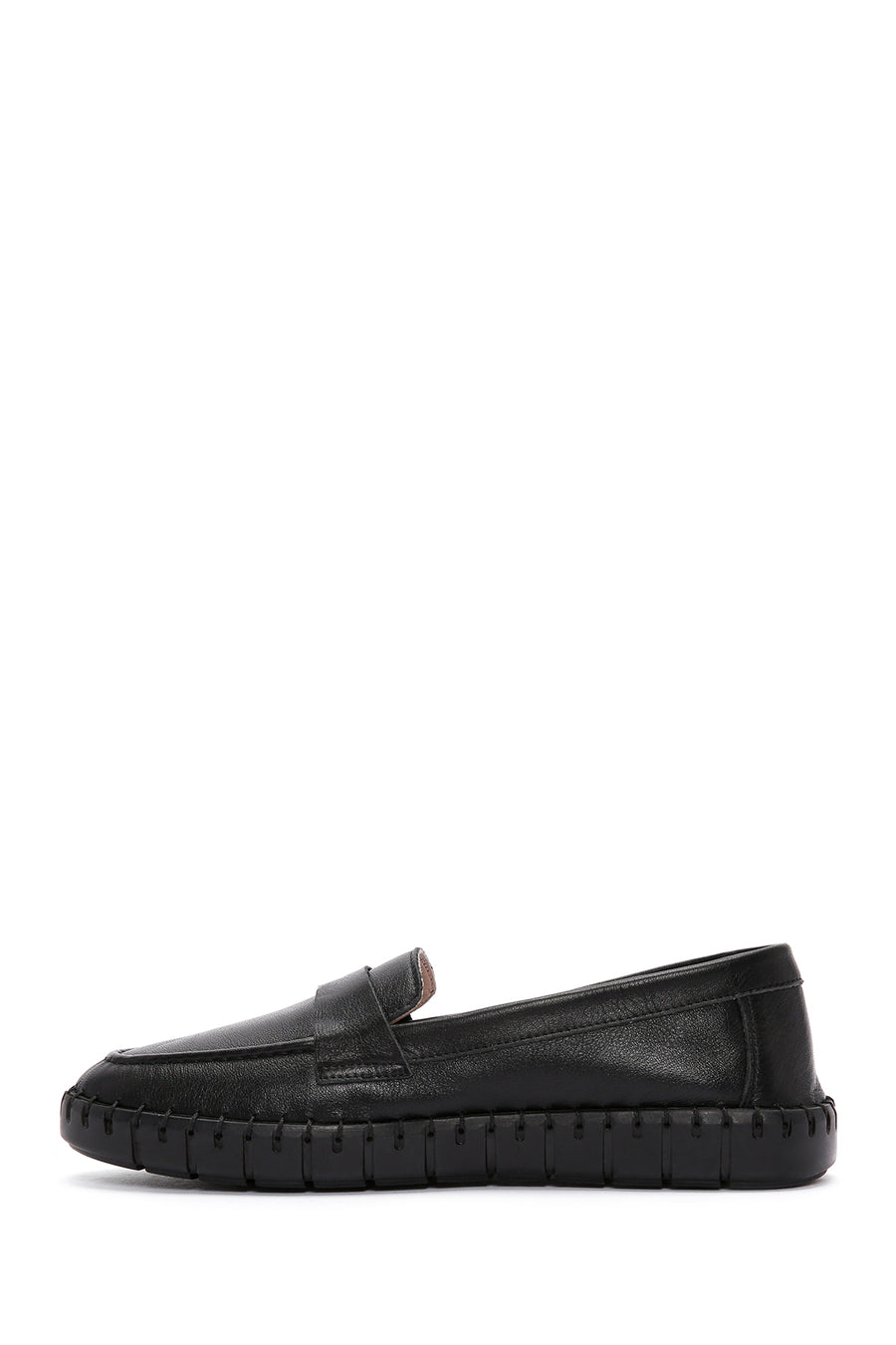 Women's Black Leather Comfort Loafer