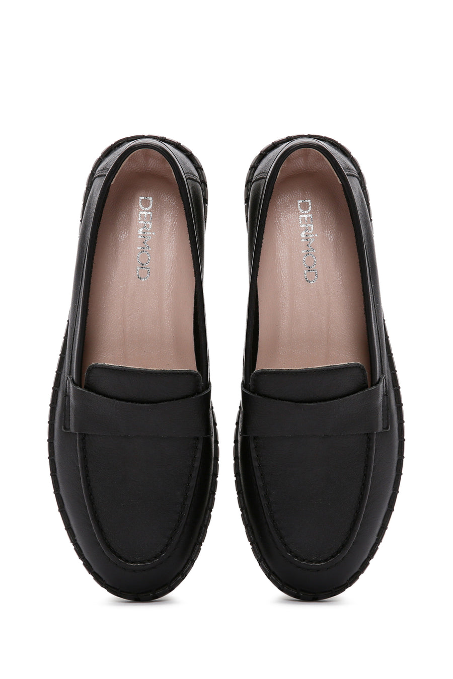 Women's Black Leather Comfort Loafer