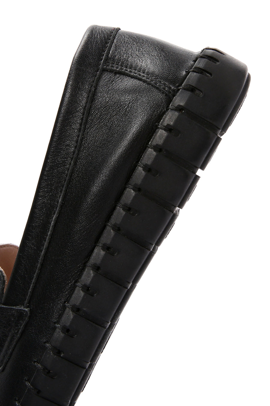 Women's Black Leather Comfort Loafer