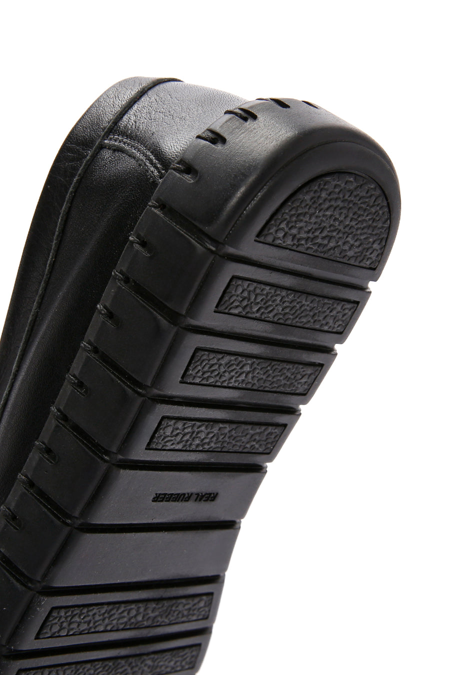 Women's Black Leather Comfort Loafer