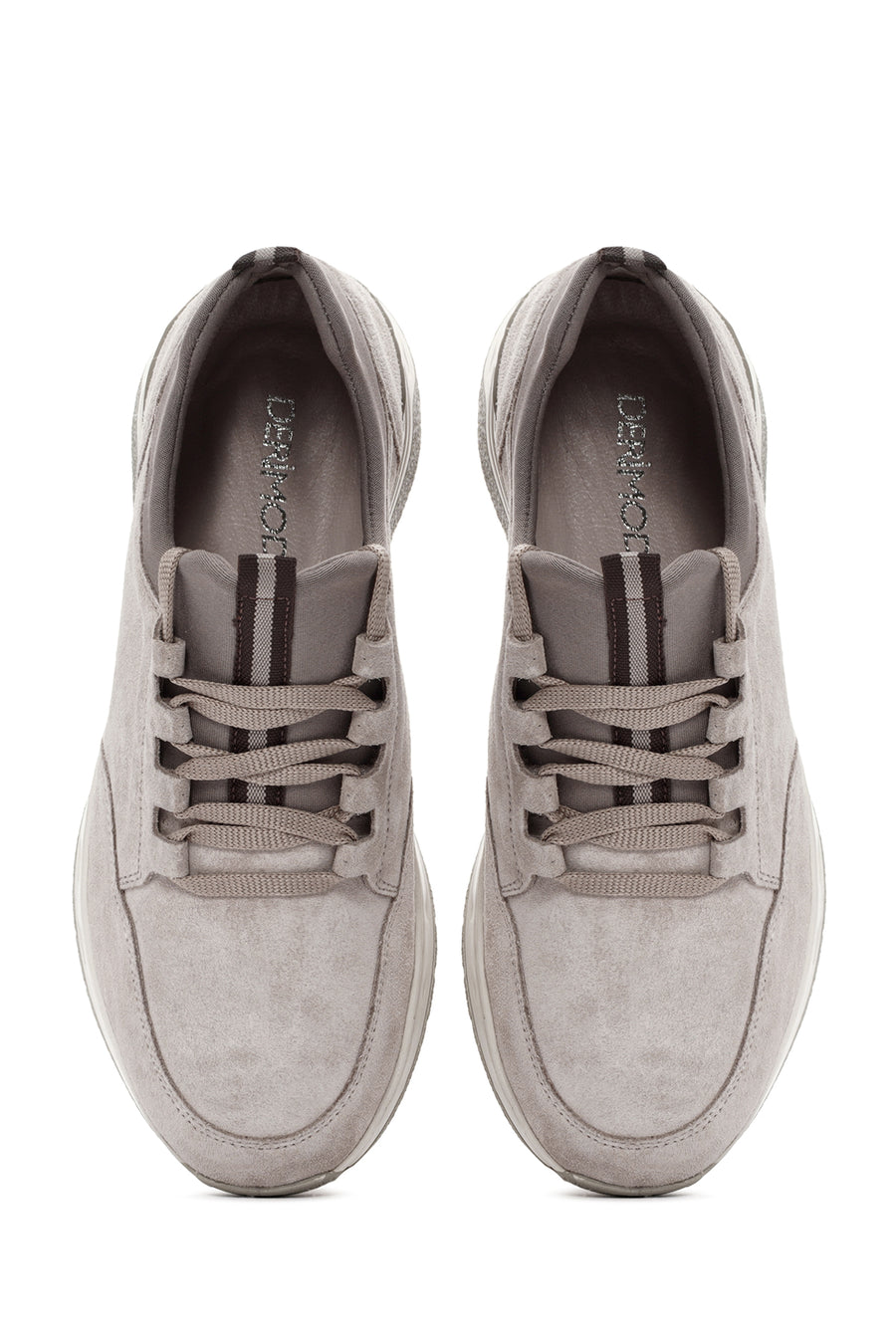 Kadın Bej Bağcıklı Süet Deri Sneaker
