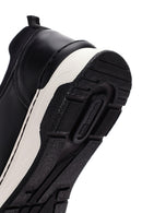 Kadın Siyah Bağcıklı Kalın Tabanlı Deri Sneaker | Derimod