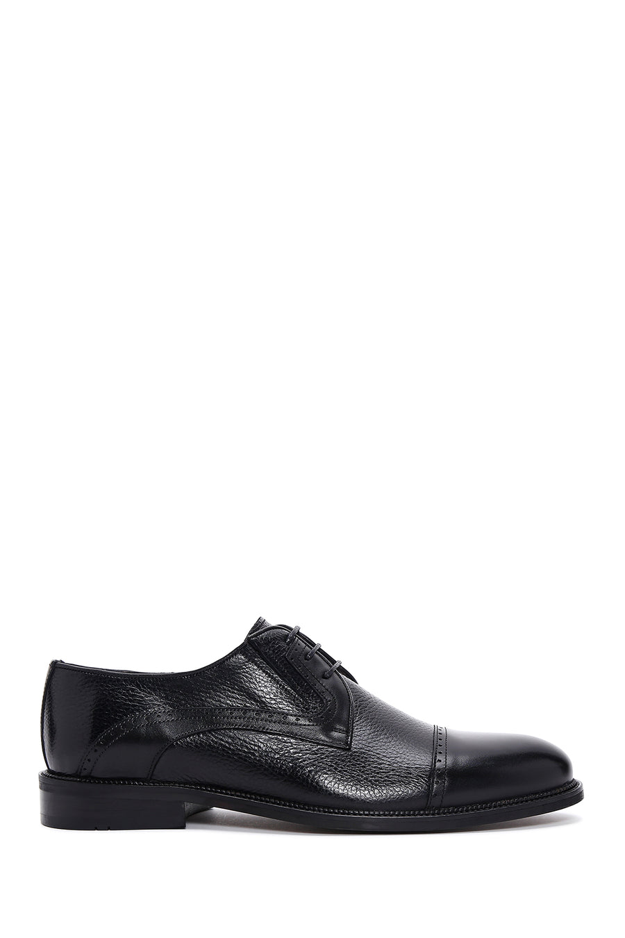 Men's Black Laced Leather Classic Shoes 24SFD6002FT | Derimod