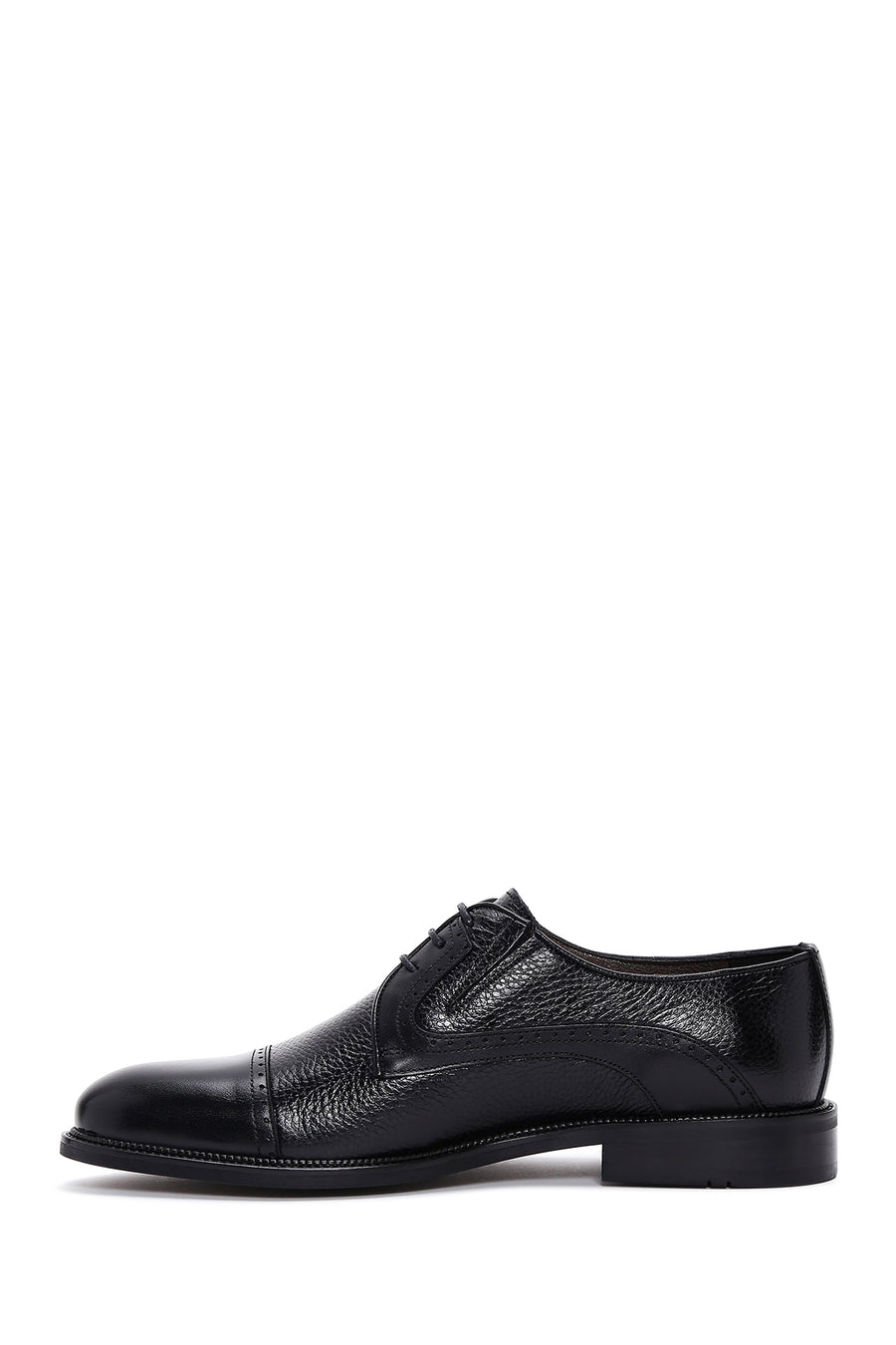 Men's Black Laced Leather Classic Shoes