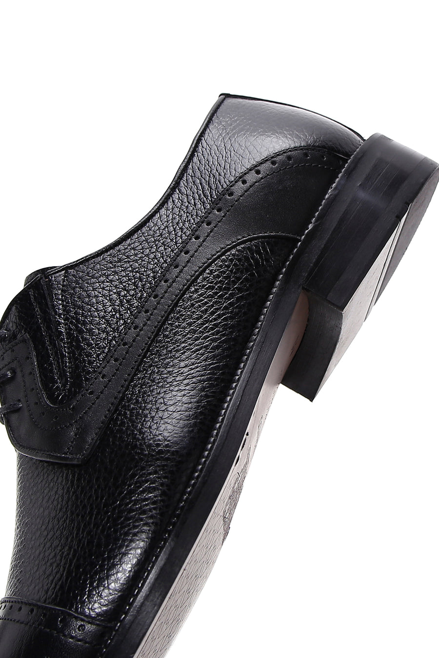 Men's Black Laced Leather Classic Shoes