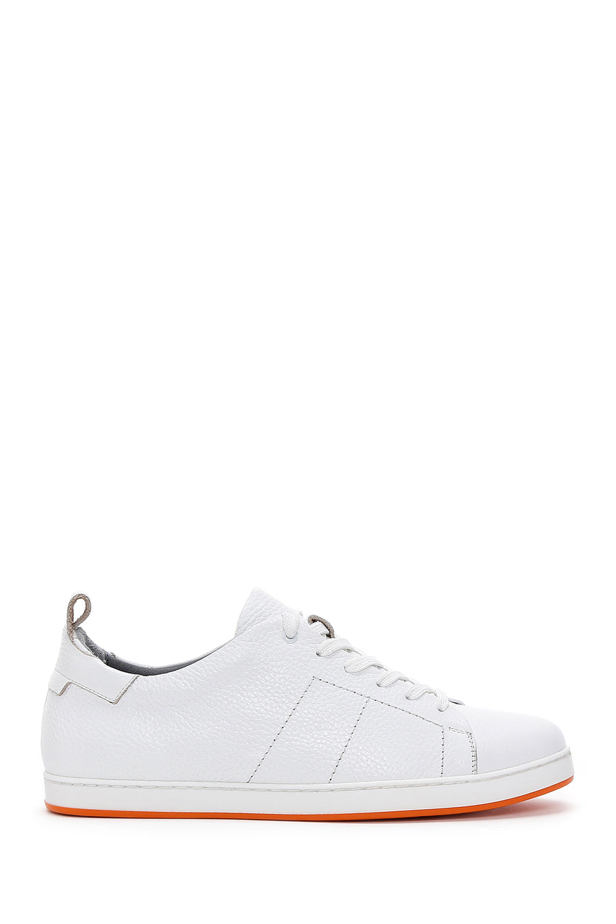 Men's White Lace-Up Leather Sneaker 24SFD6003FT | Derimod