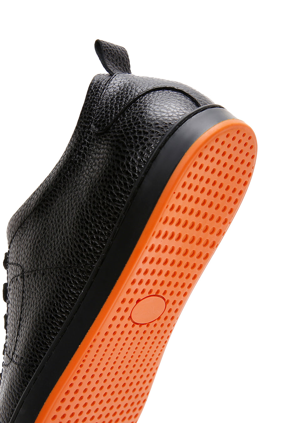 Men's Black Lace-up Leather Sneaker