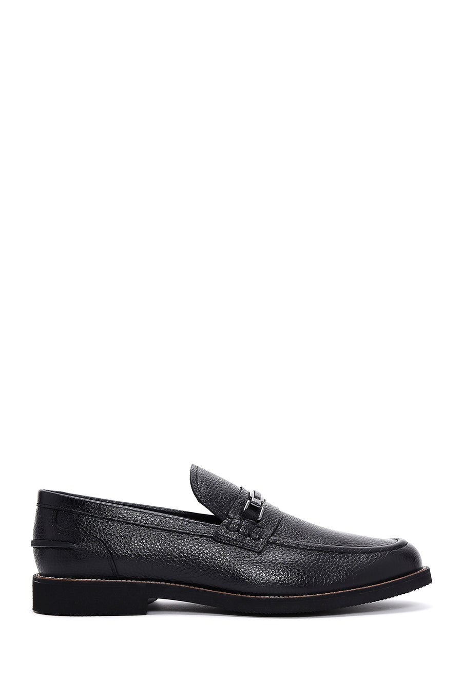 Men's Black Leather Casual Loafer 24SFD6008FT | Derimod