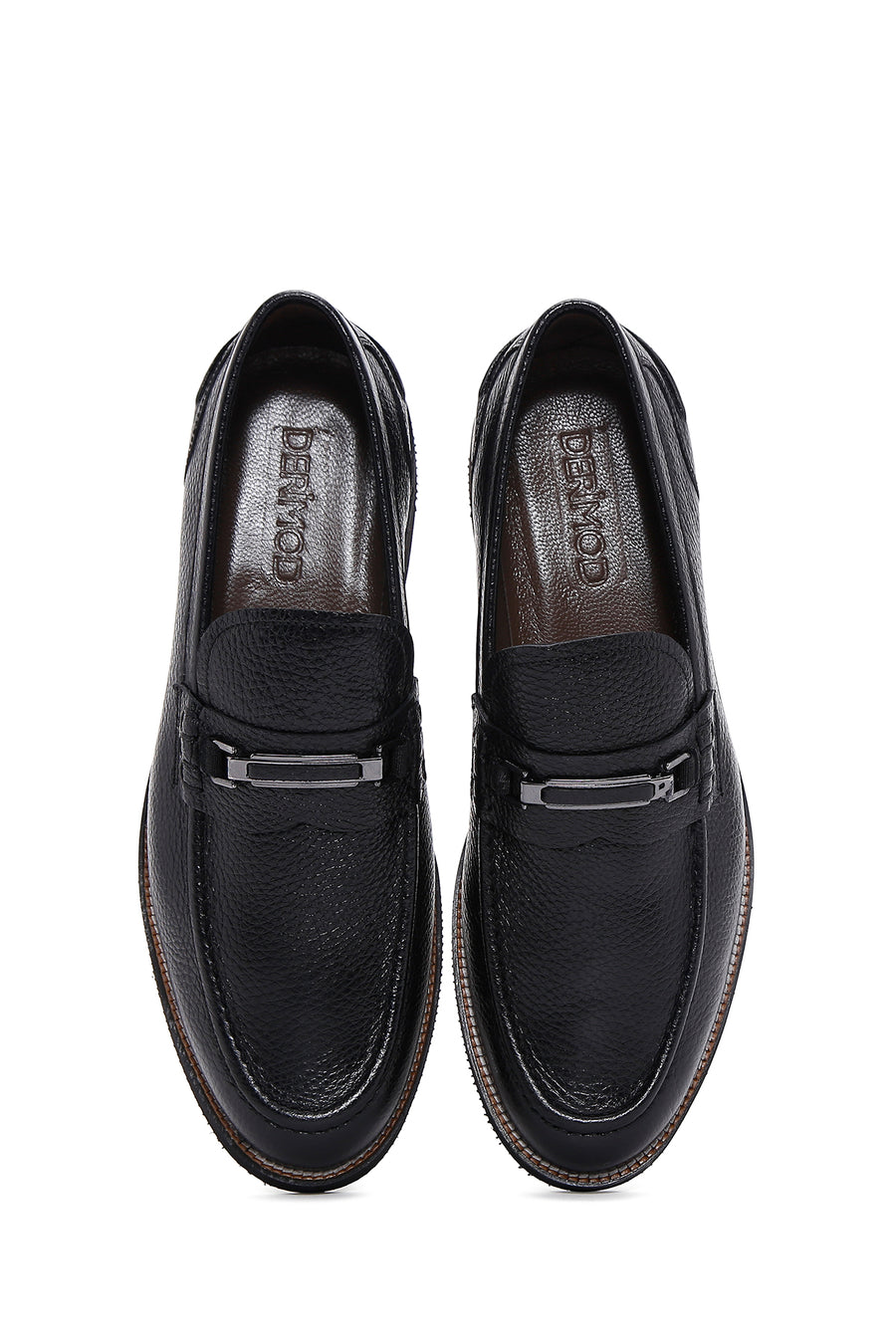Men's Black Leather Casual Loafer