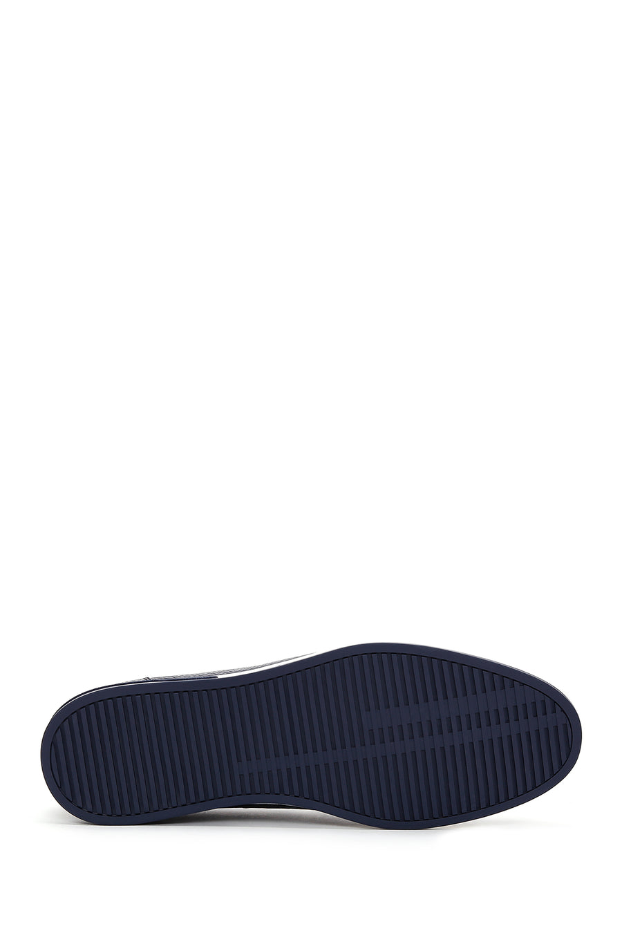 Men's Navy Blue Leather Casual Loafer
