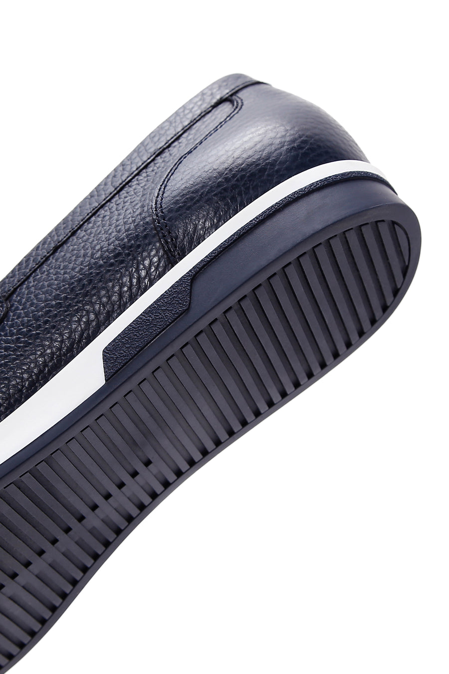 Men's Navy Blue Leather Casual Loafer