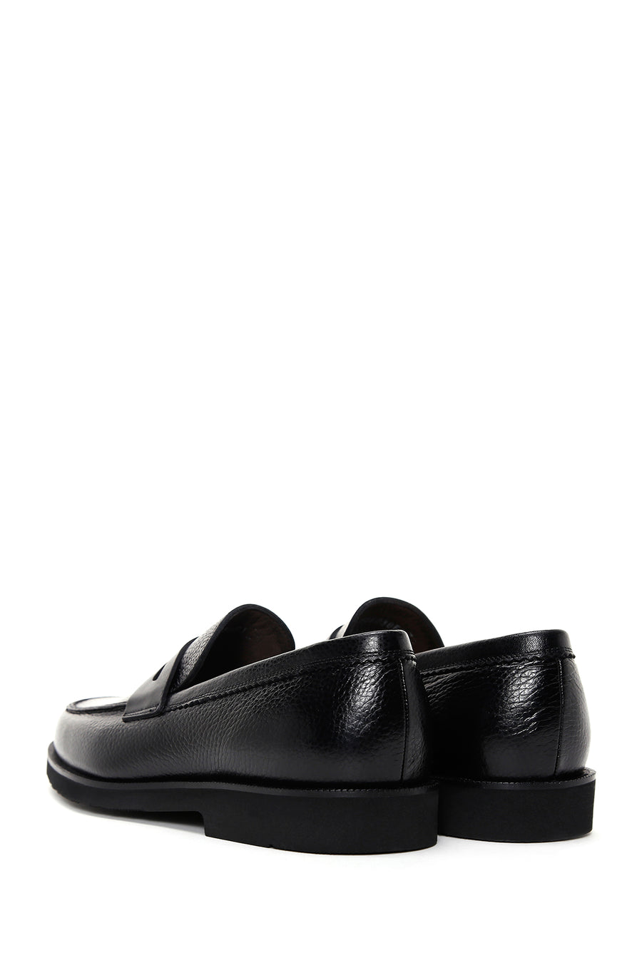 Men's Black Leather Casual Loafer
