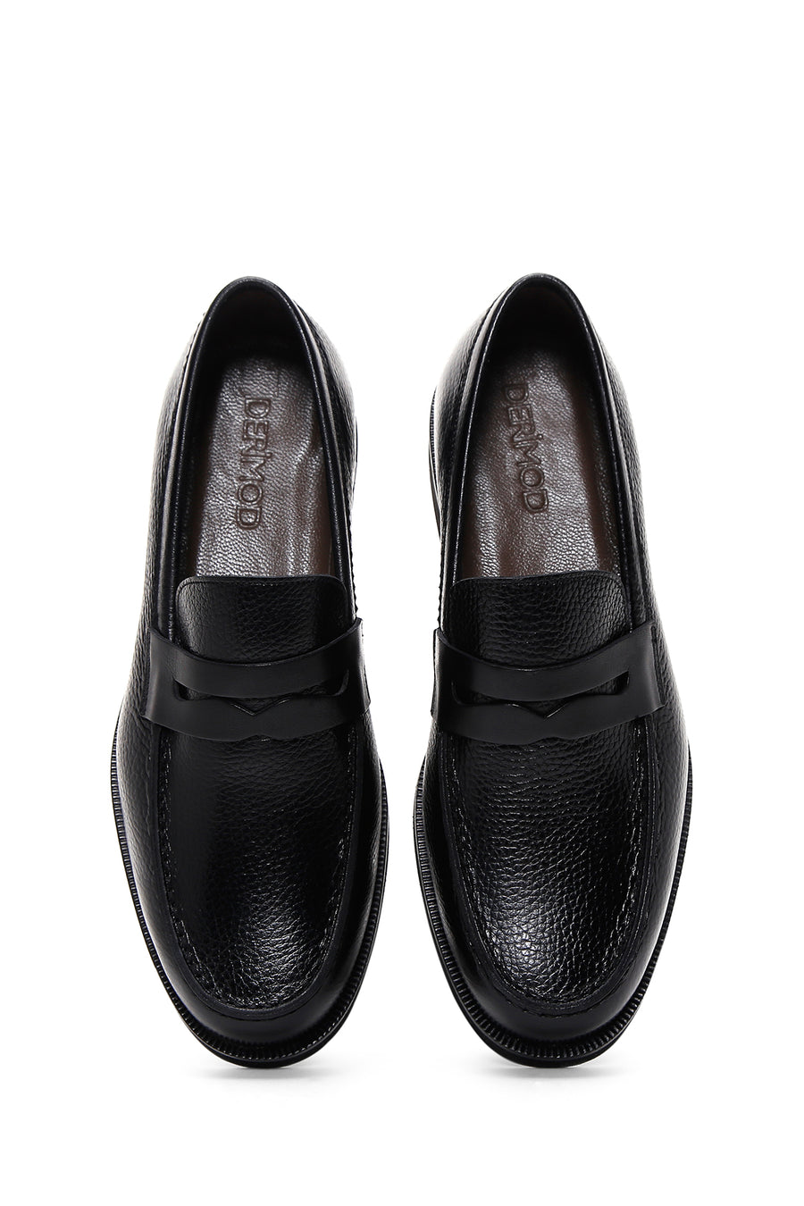 Men's Black Leather Casual Loafer