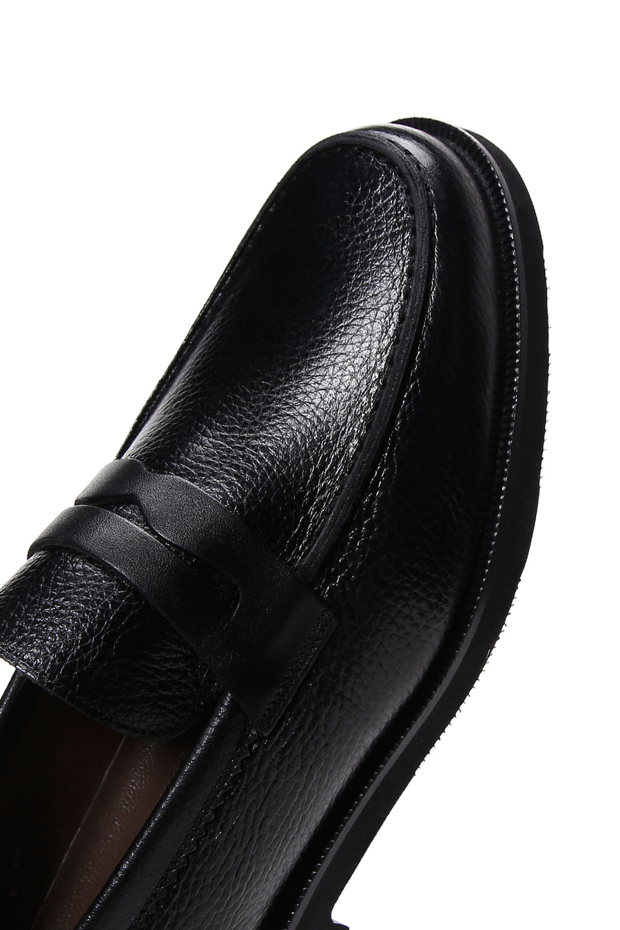 Men's Black Leather Casual Loafer