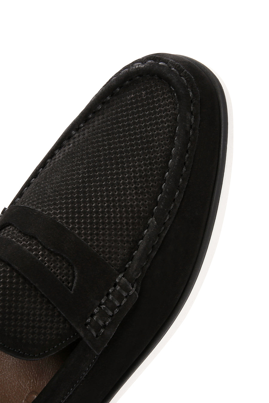Men's Black Nubuck Leather Casual Loafer