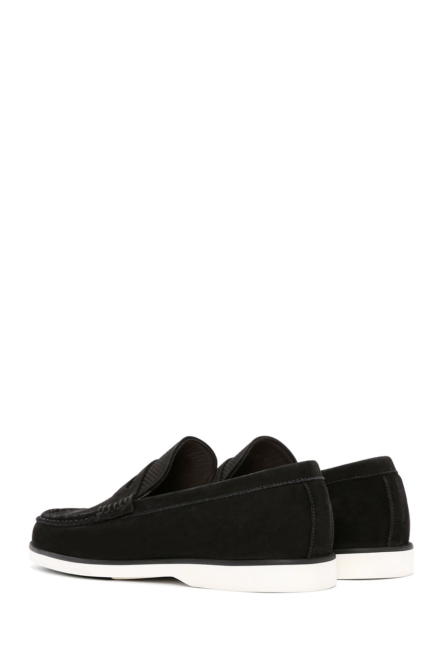 Men's Black Nubuck Leather Casual Loafer