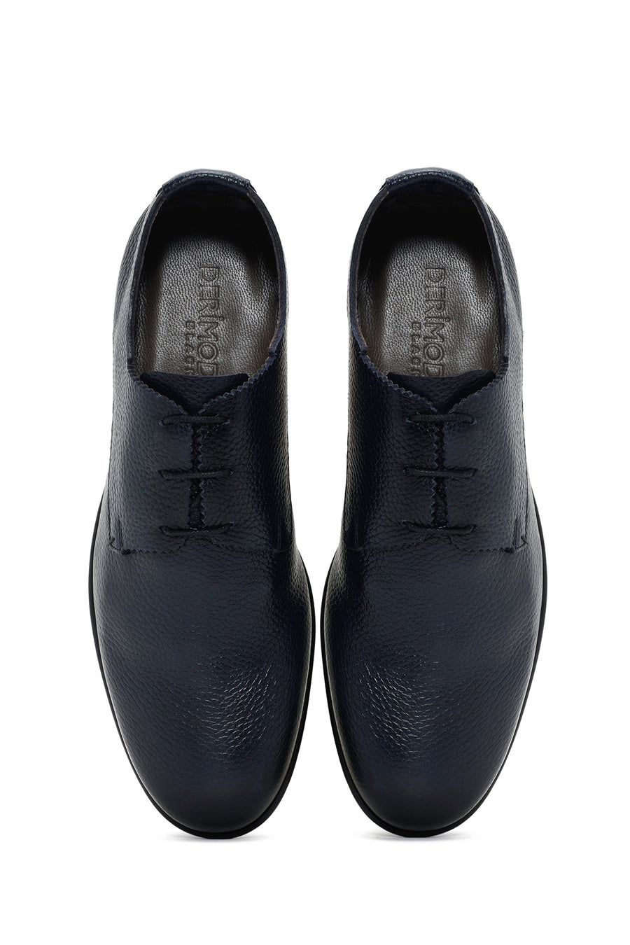Derimod Black Men's Navy Blue Leather Classic Shoes