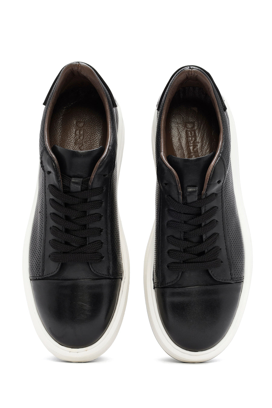
Men's Black Lace-Up Leather Sneaker
