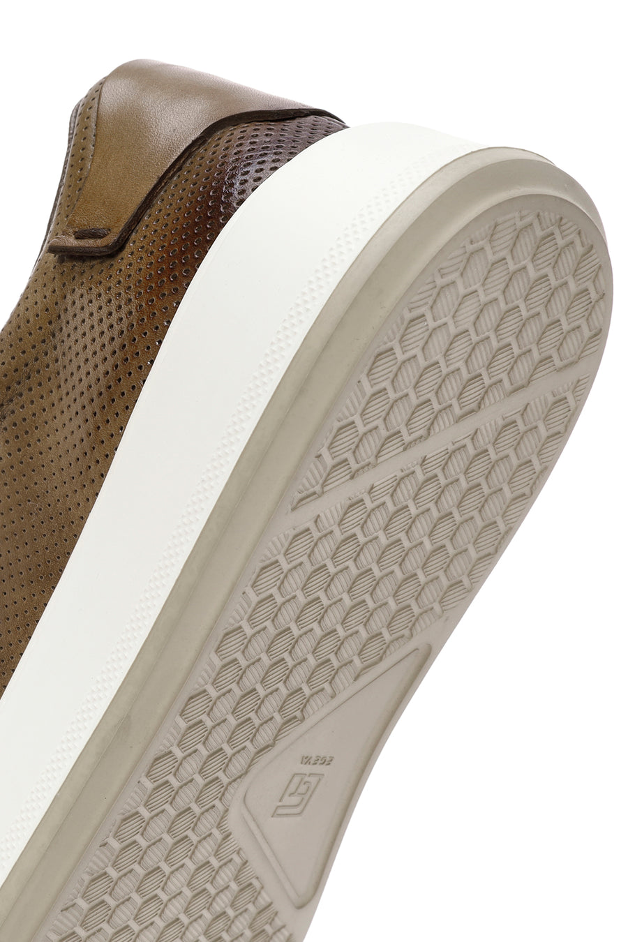 Men's Tan Lace-up Leather Sneaker