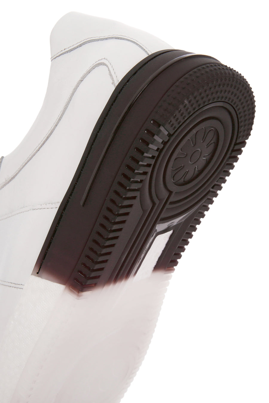 Men's White Thick Sole Lace Up Leather Sneaker