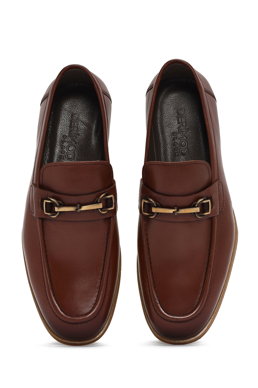 Derimod Black Men's Brown Leather Loafer