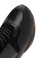 
Men's Black Thick Sole Lace-Up Leather Casual Sneaker
 | Derimod