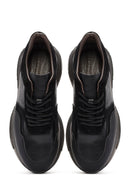 
Men's Black Thick Sole Lace-Up Leather Casual Sneaker
 | Derimod