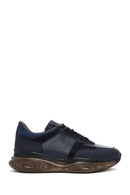 
Men's Navy Thick Sole Lace-Up Leather Casual Sneaker
 | Derimod