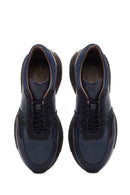 
Men's Navy Thick Sole Lace-Up Leather Casual Sneaker
 | Derimod