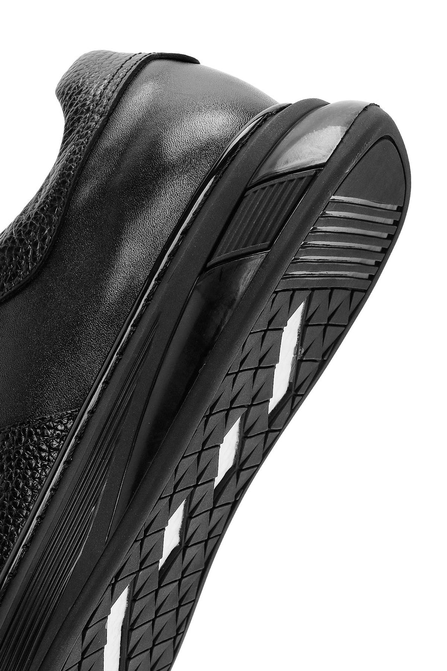 
Men's Black Lace-Up Leather Sneaker
