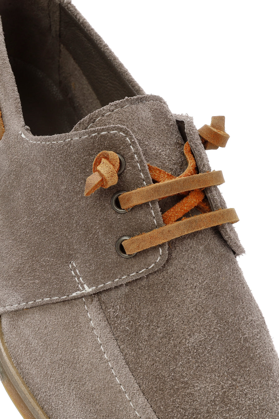 Men's Beige Lace-up Suede Leather Casual Shoes