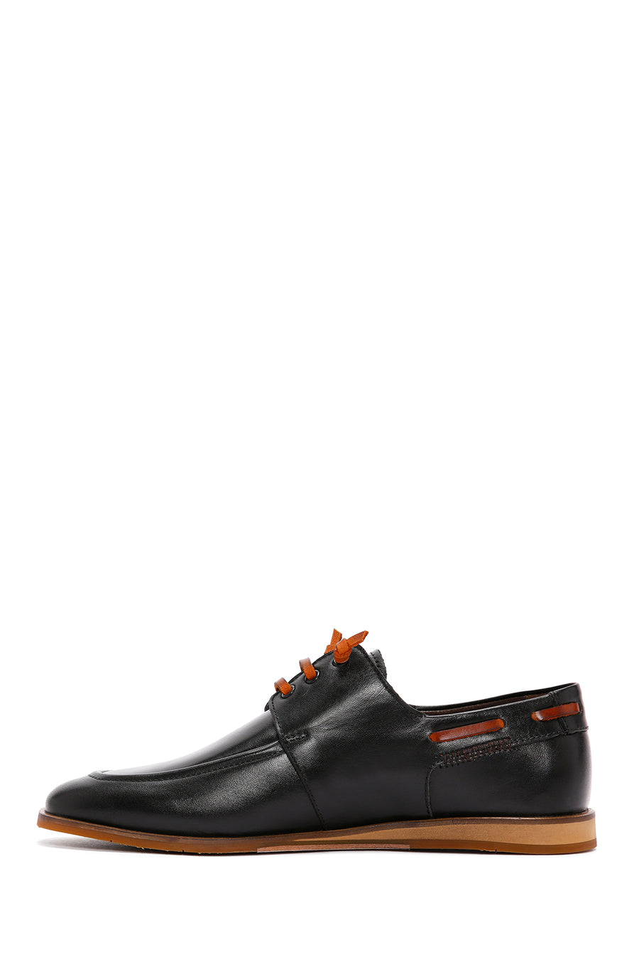 Derimod Black Men's Black Laced Leather Casual Shoes