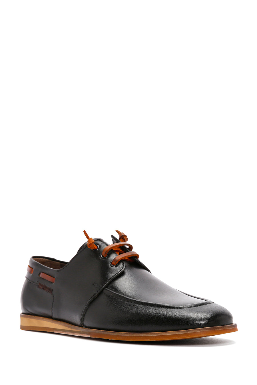 Derimod Black Men's Black Laced Leather Casual Shoes