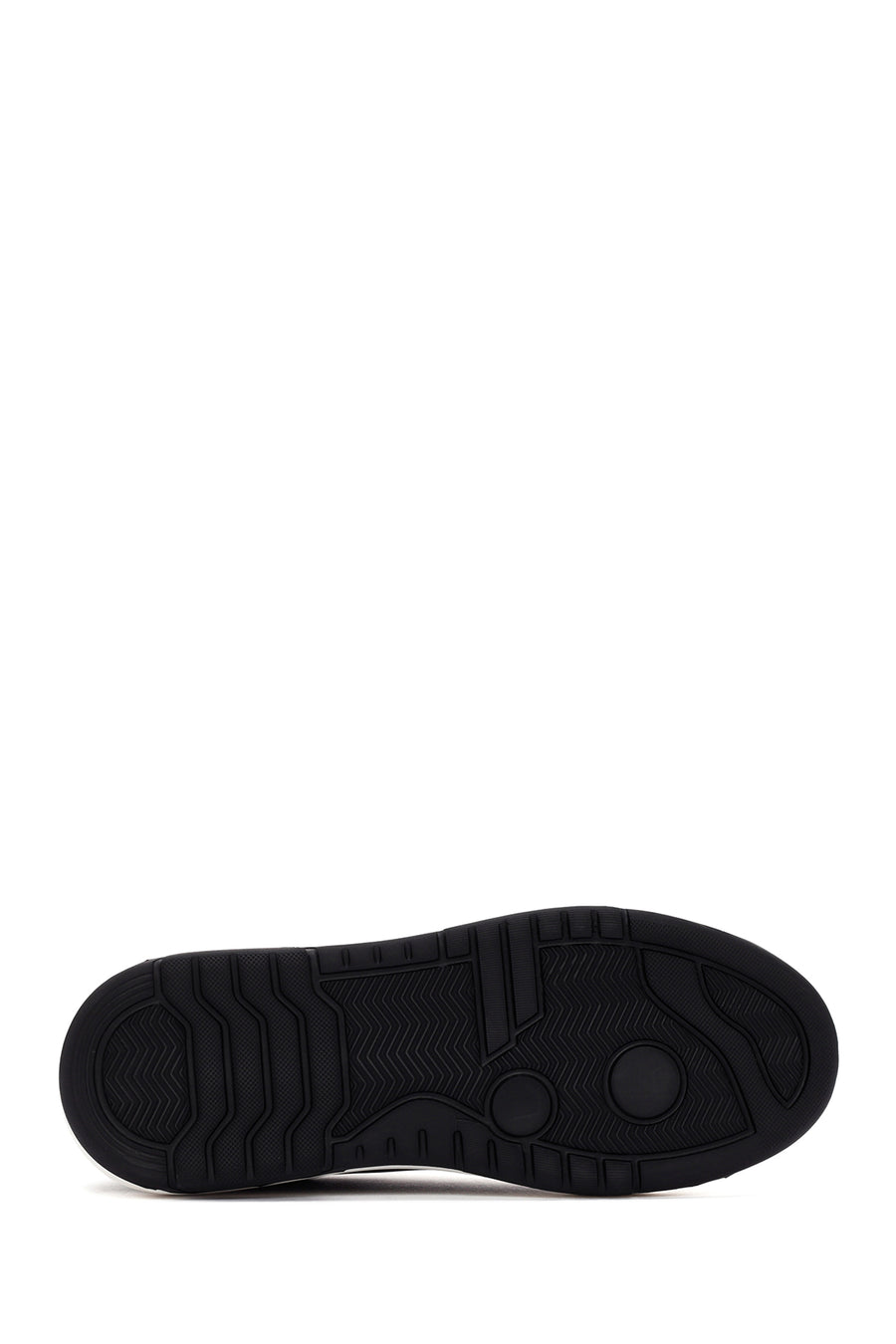 Men's Black Thick Sole Lace Up Leather Sneaker