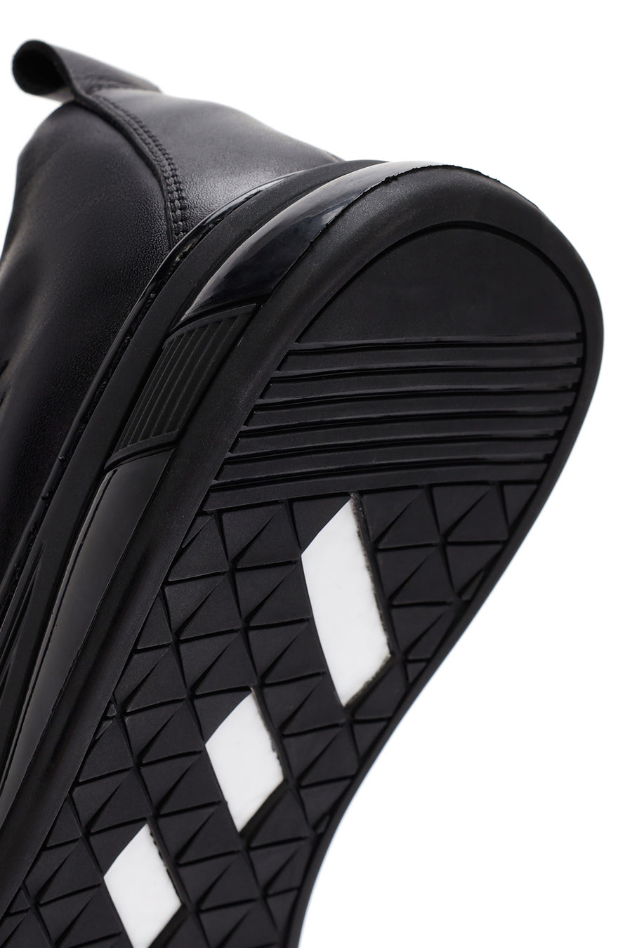 
Men's Black Thick Sole Lace-Up Leather Sneaker
