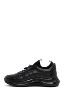 Men's Black Lace-up Thick-Sole Leather Sneaker | Derimod