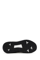 Men's Black Lace-up Thick-Sole Leather Sneaker | Derimod