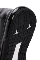 Men's Black Lace-up Thick-Sole Leather Sneaker | Derimod