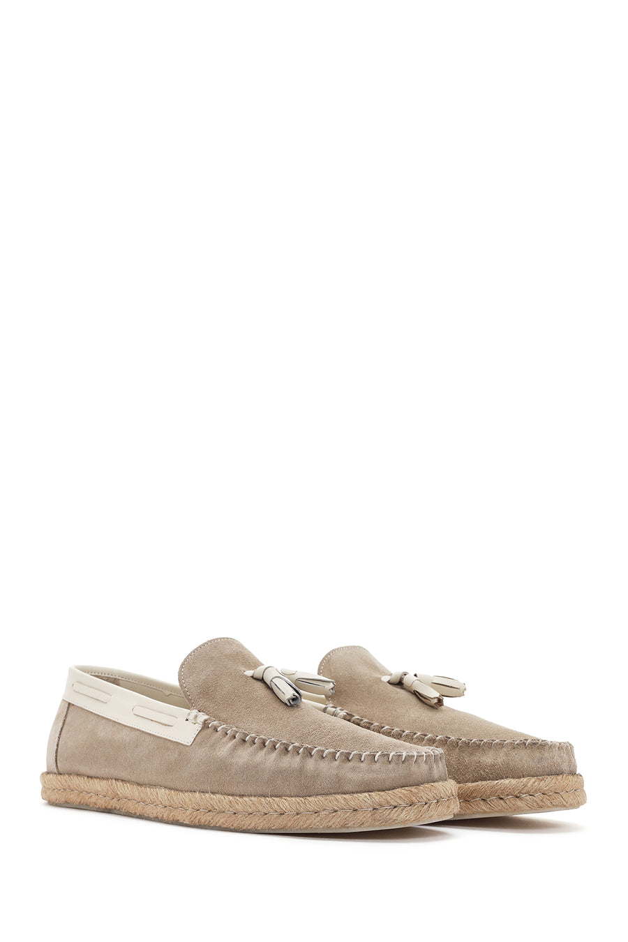 Men's Beige Suede Leather Casual Loafer