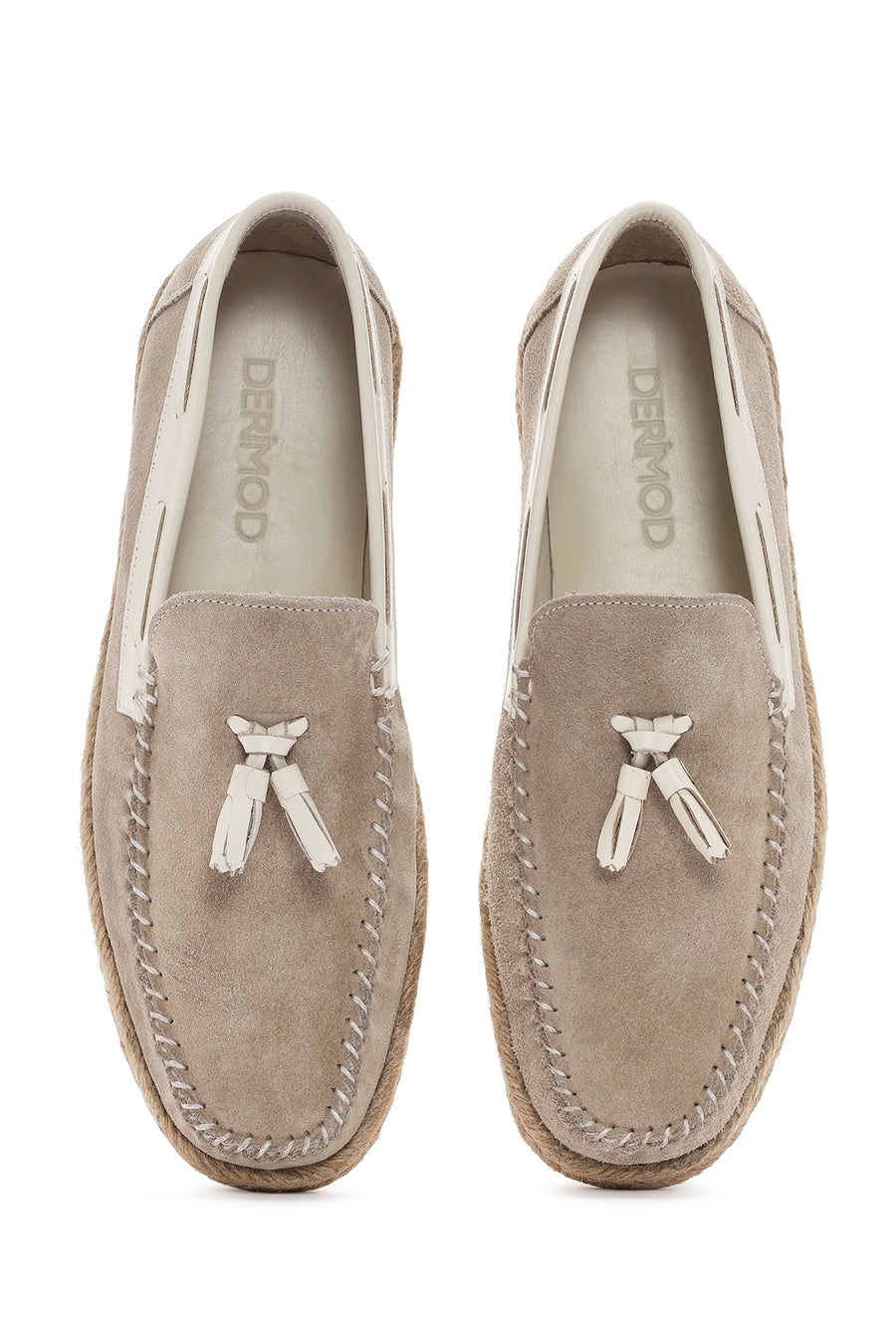 Men's Beige Suede Leather Casual Loafer