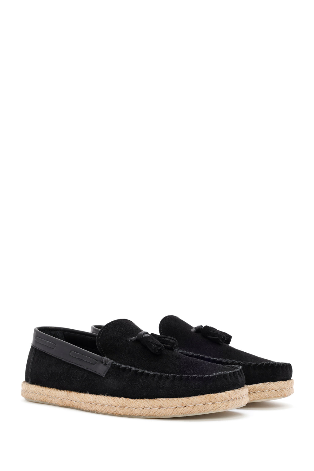 Erkek Siyah Süet Deri Casual Loafer