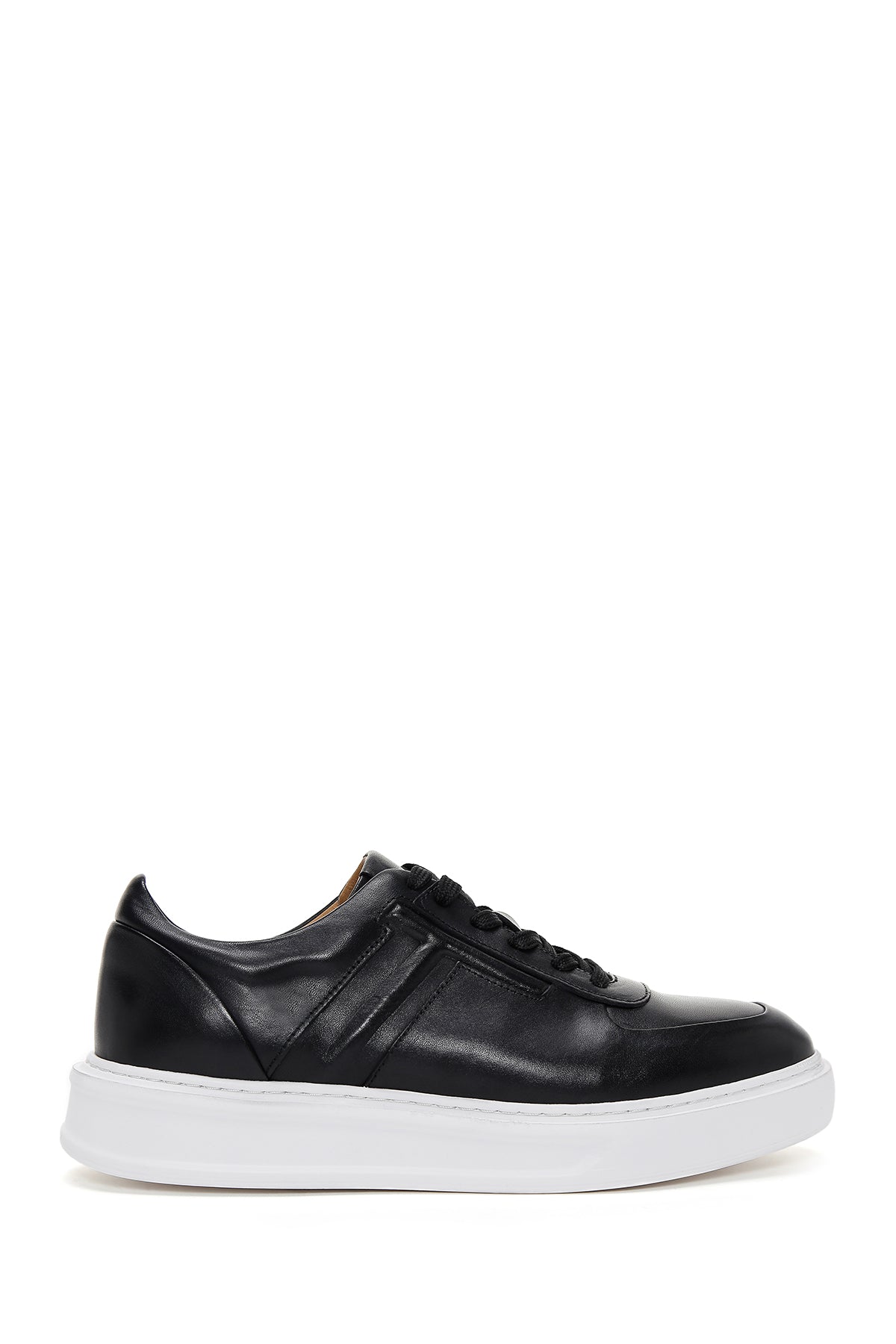 Men's Black Lace-up Leather Sneaker 24SFD610318 | Derimod
