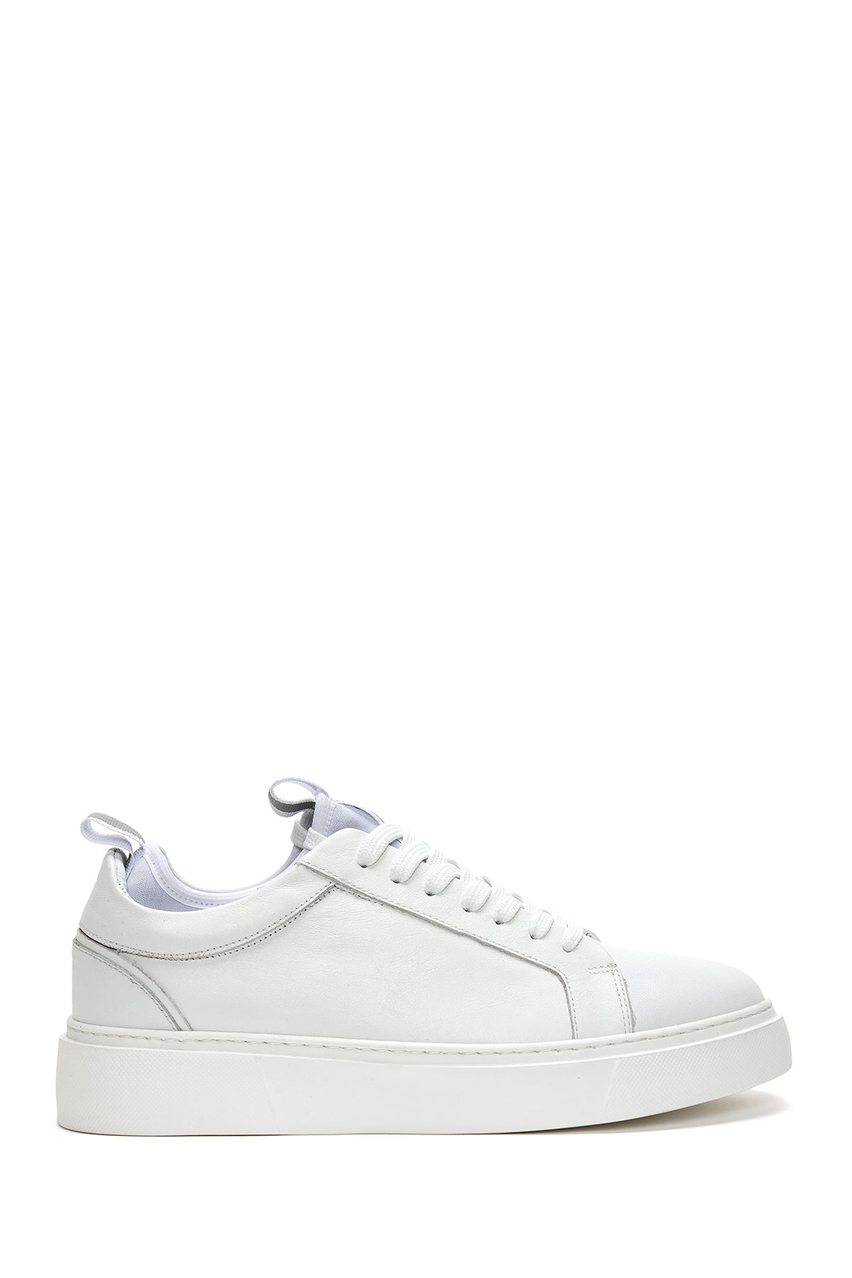 Men's White Lace-up Leather Sneaker 24SFD610518 | Derimod