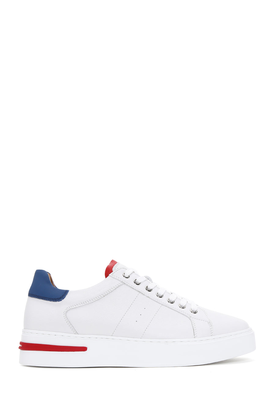 Men's White Lace-up Leather Sneaker 24SFD610718 | Derimod